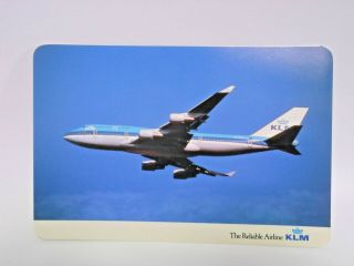 Postcard Airline Airport Klm Royal Dutch Airlines Boeing 747 - 400 Japan