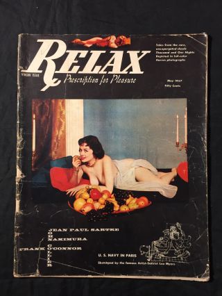Vtg Relax Mag V1 1950’s Bettie Page Risque Girls Girlie Pinups
