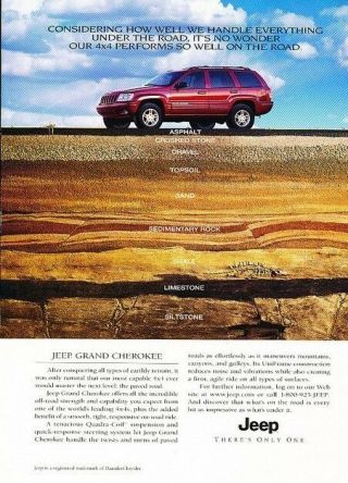 2000 2001 Jeep Grand Cherokee Top Advertisement Print Art Car Ad J655