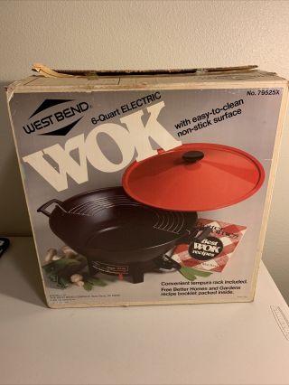West Bend Electric Wok Vintage Cookware 79525