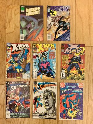 8 Vintage Marvel,  Dc,  Now Comic Books - X - Men,  Superman,  & More - 1980s & 1990s