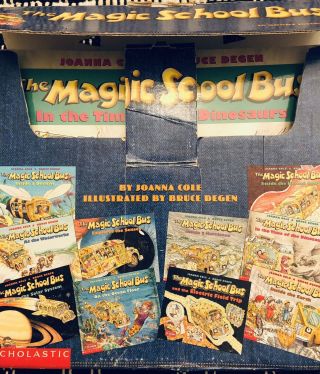 Magic School Bus TV Show 1994 Briefcase Vintage Boxed Book Set Of 10 Scholastic 2