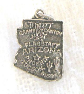 Charm Arizona Figural State Vintage Sterling Silver Souvenir Grand Canyon Bisbee