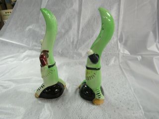Vintage Spoon and Fork Hand Painted Salt and Pepper Shakers,  Mid - Century 2