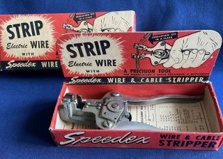 Vintage Speedex 766 Wire & Cable Stripper,  10 To 22 Wire With Box