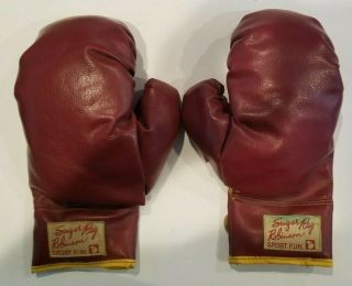 Vintage Set Sugar Ray Robinson Sport Fun Kids Children Boxing Gloves Fight