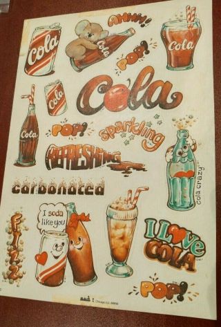 Mark 1 Sniff Stickers Cola Scent Sheet 80s Vintage Trend Matte