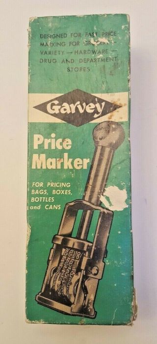 Vintage Garvey Price Marker Model S 185 5 Band Supreme King Size W/instructions