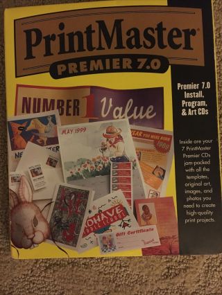 Vintage Print Master Premier 7.  0 Win 95/nt