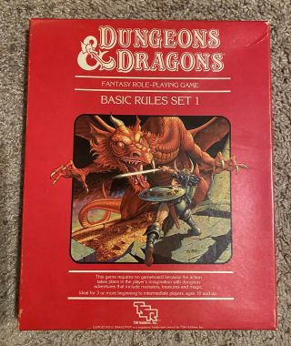 Vintage Dungeons And Dragons Basic Rules Set 1 Game