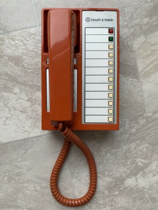 Vintage Western Electric Touch A Matic Burnt Orange Wall Mount Telephone