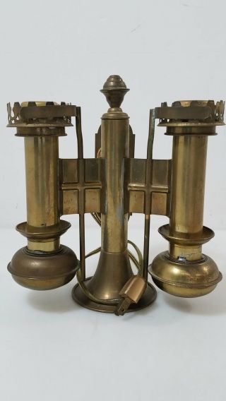 Vintage Brass Wall Mounted Sconce Electric Lamp Light