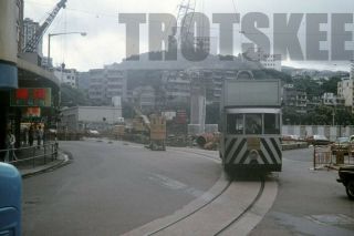 35mm Slide Hong Kong Inspection Service Car Tram Strassenbahn 1976
