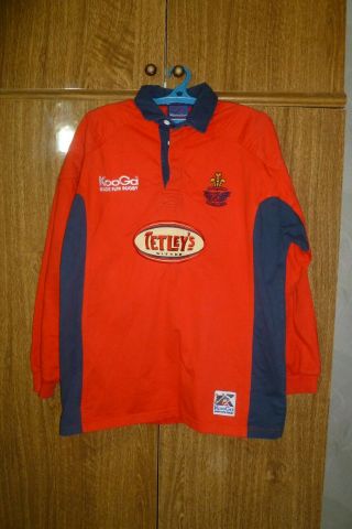 Llanelli Rfc Kooga Vintage Longsleeve Rugby Shirt Home 2000/2001/2002 Men Size L