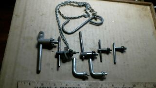 7 Chuck Keys Vintage Old Drill Lathe Tool