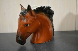 Vintage Horse Head Vase Planter