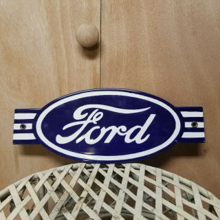 Vintage Ford Motor Company Dealership Sales Shop Service Porcelain Sign