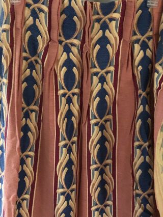 Vintage Barkcloth Curtains Drapes Mid Century Atomic 4 Panels With Valances