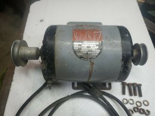 Vintage Delta Rockwell Motor 3/4 Hp 3450 Rpm 115v 62 - 253 5/8 " Shaft.  Return