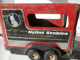 Vintage Nylint Stables Championship Show Horse Trailer Metal 1980 