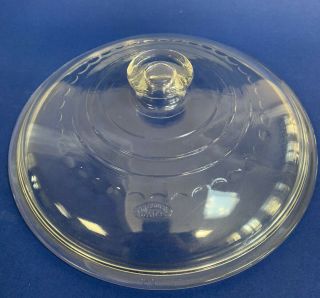 12 Inch Vintage Wagner Ware C - 10 Glass Dome Lid Cover Dutch Oven Skillet Usa