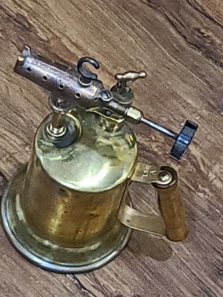 Vintage Clayton & Lambert Brass Gas Soldering Blow Torch 2