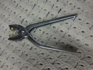 Vtg.  Scovill Rivet Solid Metal Snap Punch Grommet Leather Pliers/tool