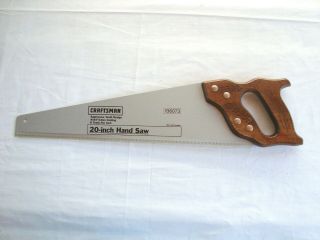 Vintage Sears Craftsman 20 Inch Hand Saw Wooden Handle With Guard