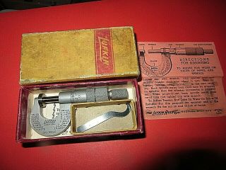 Vintage Lufkin No.  3630 Flange Disc Micrometer,  0 - 3/8 In. ,  Made In U.  S.  A.