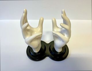 Vintage Double Mannequin Hands Jewelry & Ring Display Stand E & B Giftware 1990 3