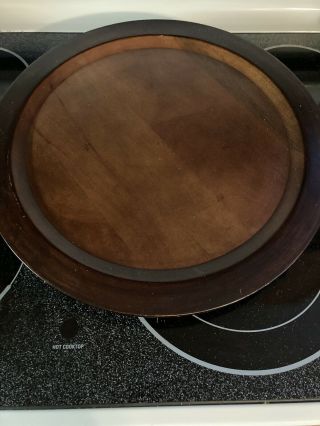 Vintage Solid Wood Spinning Wooden Lazy Susan 15 7/8”