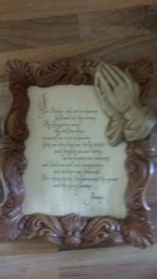 Vintage Resin Frame Homeinterios.  The Lords Prayer Plaque
