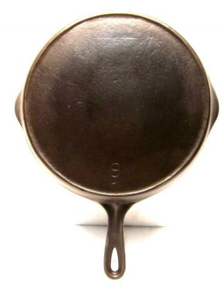 Vintage Unmarked Favorite Piqua Ware Cast Iron Skillet 9 Heat Ring Restored