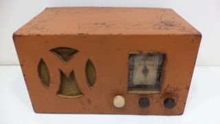 Vintage Meissner Am/fm Tuner Tube Radio Leather Case