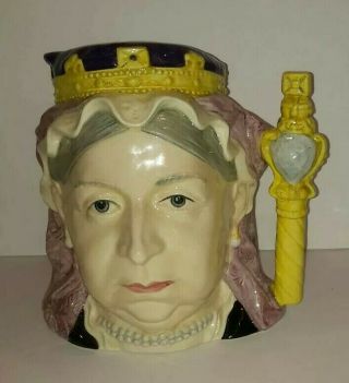 Vintage D6816 Queen Victoria Royal Doulton Large Character Toby Mug Jug