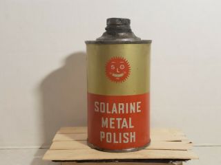 Vintage Solarine Metal Polish Tin Can