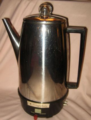 Vintage Retro Electric Coffee Pot Percolator 12 Cup