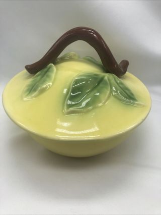 Vintage Figural Pear Bowl California Pottery Belmar Ceramic Yellow 320