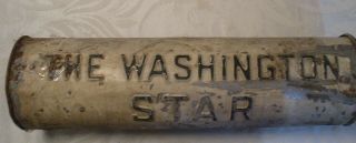 Vintage " The Washington Star " Delivery Box (circular/metal)