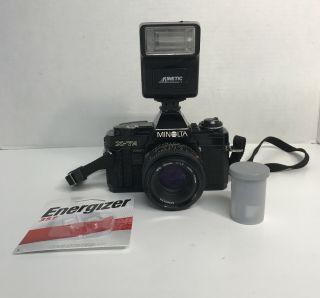 Vintage Minolta X - 7a Camera With 50mm F1.  7 Lens Batteries Kodak Film
