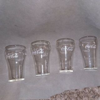 4 Vintage Htf Enjoy Coca Cola Coke Glasses 8 Oz 5 " Bell Shape
