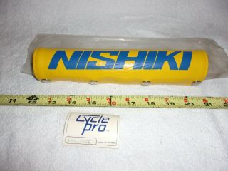 Nos Old School Retro Vintage Bmx Cycle Pro 9 " Nishiki Handle Bar Snap Button Pad