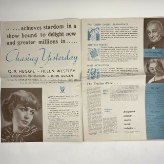 Vintage Pressbook Chasing Yesterday Anne Shirley 1935 Rko Radio Picture