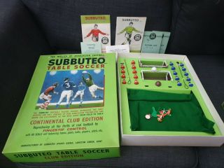 Vintage Subbuteo Table Soccer Boxed Set Club Edition