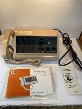 Vintage Johnson Messenger 132 Cb Radio Base Station Transceiver Phone System
