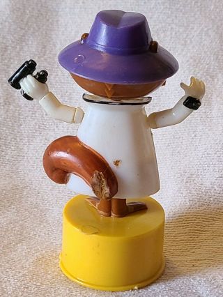 Vintage KOHNER Secret Squirrel Push Button Puppet Hanna Barbera Toy 3