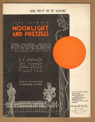 Moonlight And Pretzels 1933 Ah But Is It Love Movie Vintage Sheet Music Q22