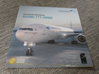 Garuda Indonesia Airways Boeing 777 300er Advertising Leaflet Airline Plane
