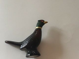 Avon Vintage Collectible Pheasant Decanter Leather After Shave Cologne Full