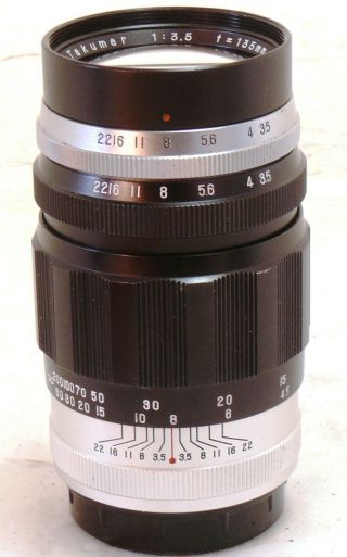 Vintage Pentax 135mm F/3.  5 Takumar Lens M42 Exc,  37231